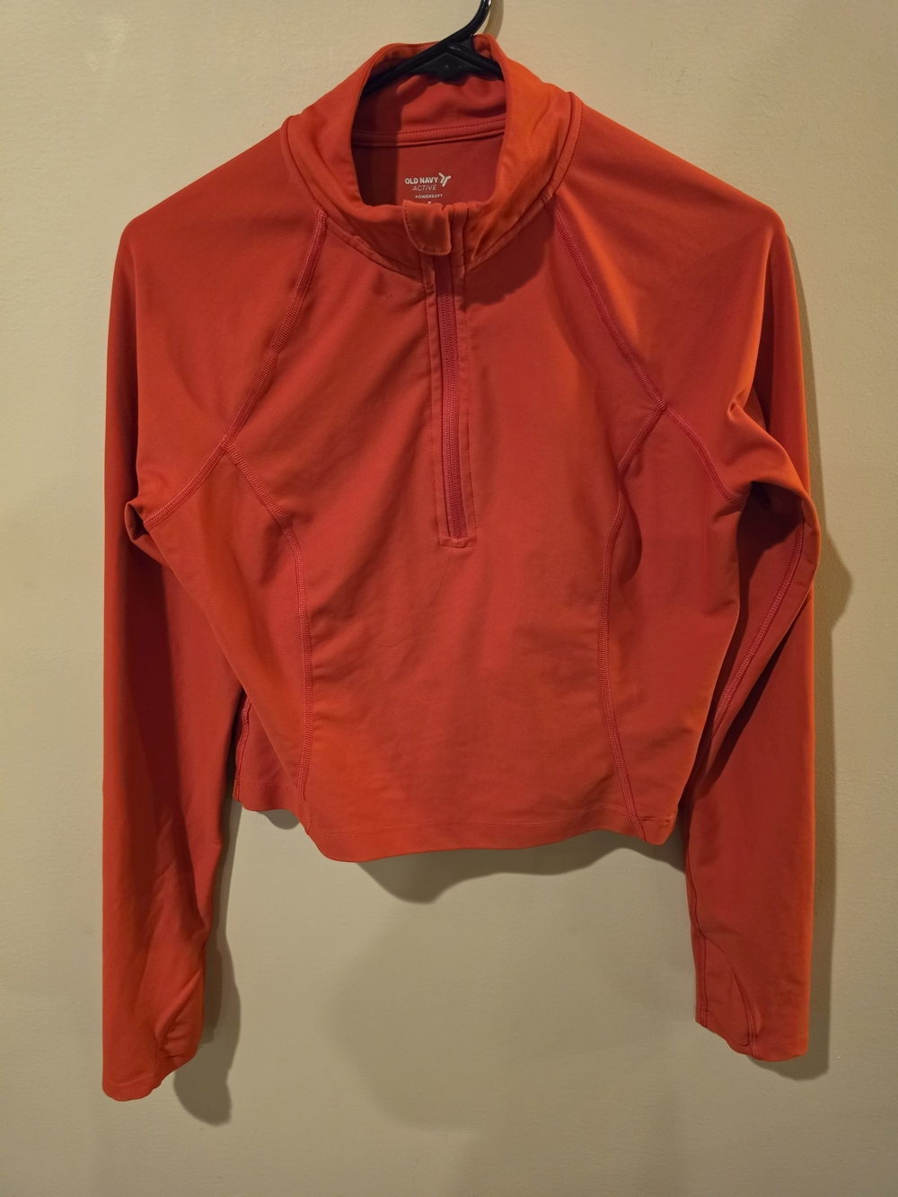Old Navy Women's Bright Orange Half-Zip Pullover